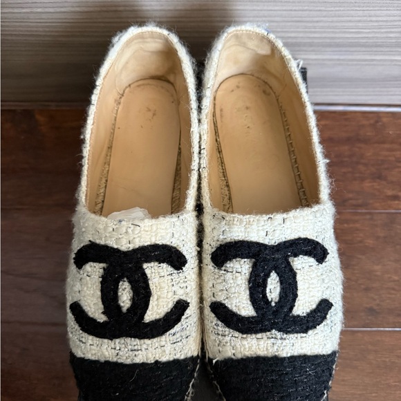 Chanel Tweed CC Espadrilles-41 - Picture 2 of 8